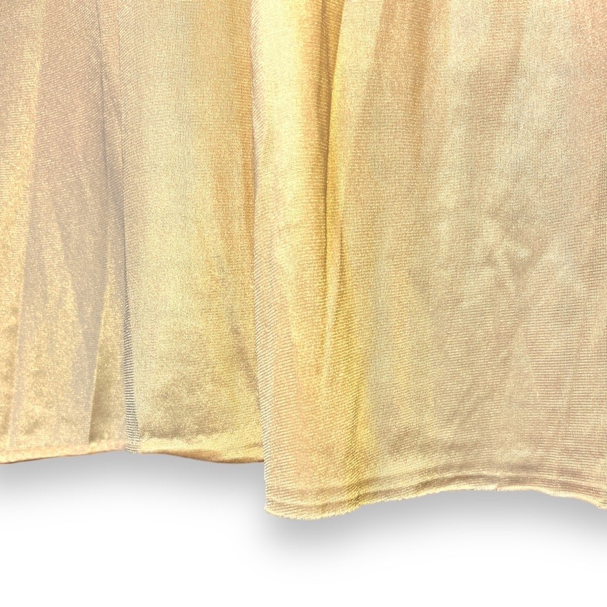 Vintage Shorty Night Gown, Slip Dress, V-neck, XS, Blush Pale Peach Nylon
