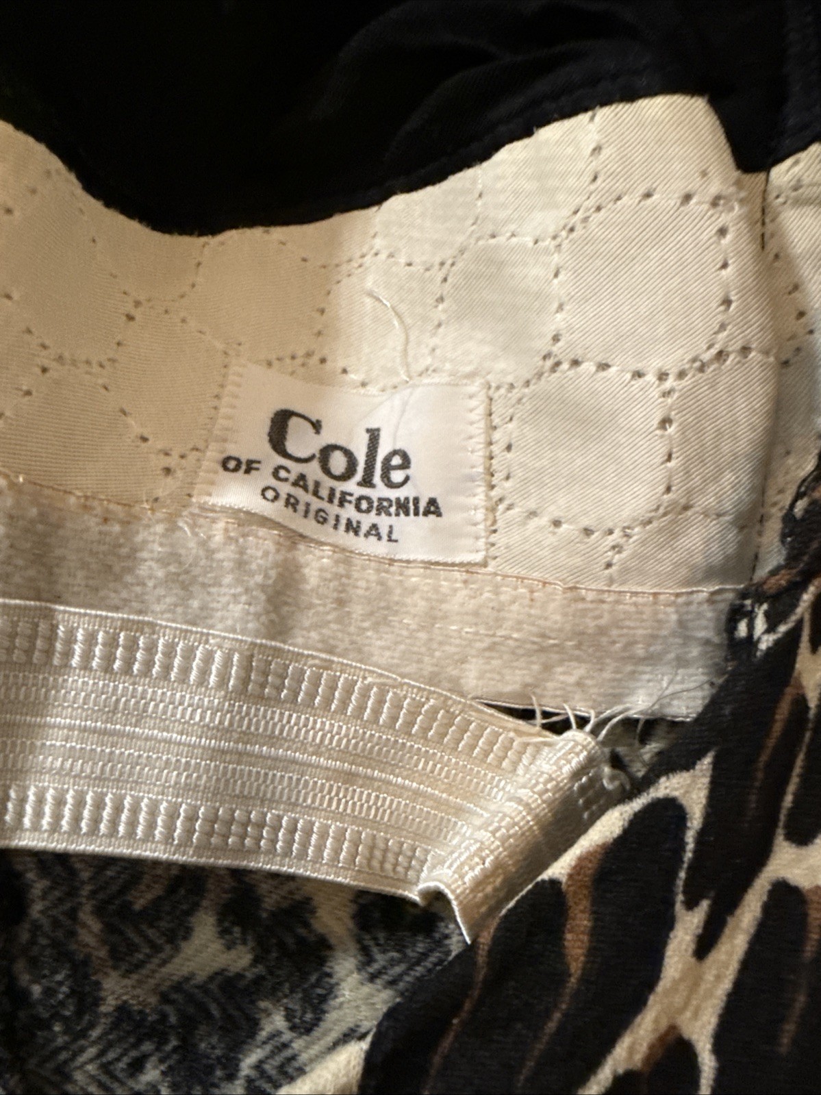 1950s Pinup Cole of California Leopard Print Swimsuit