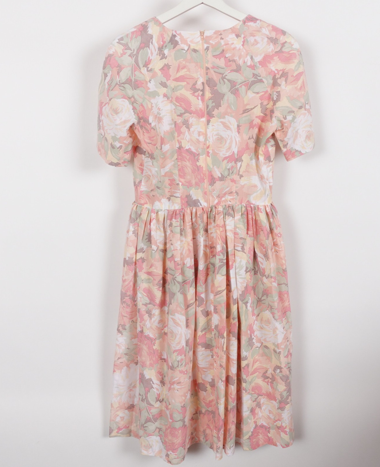 Vintage 70s Women’s Prairie Sun Foral Rose Dress Size Women’s Medium Pastel Pink