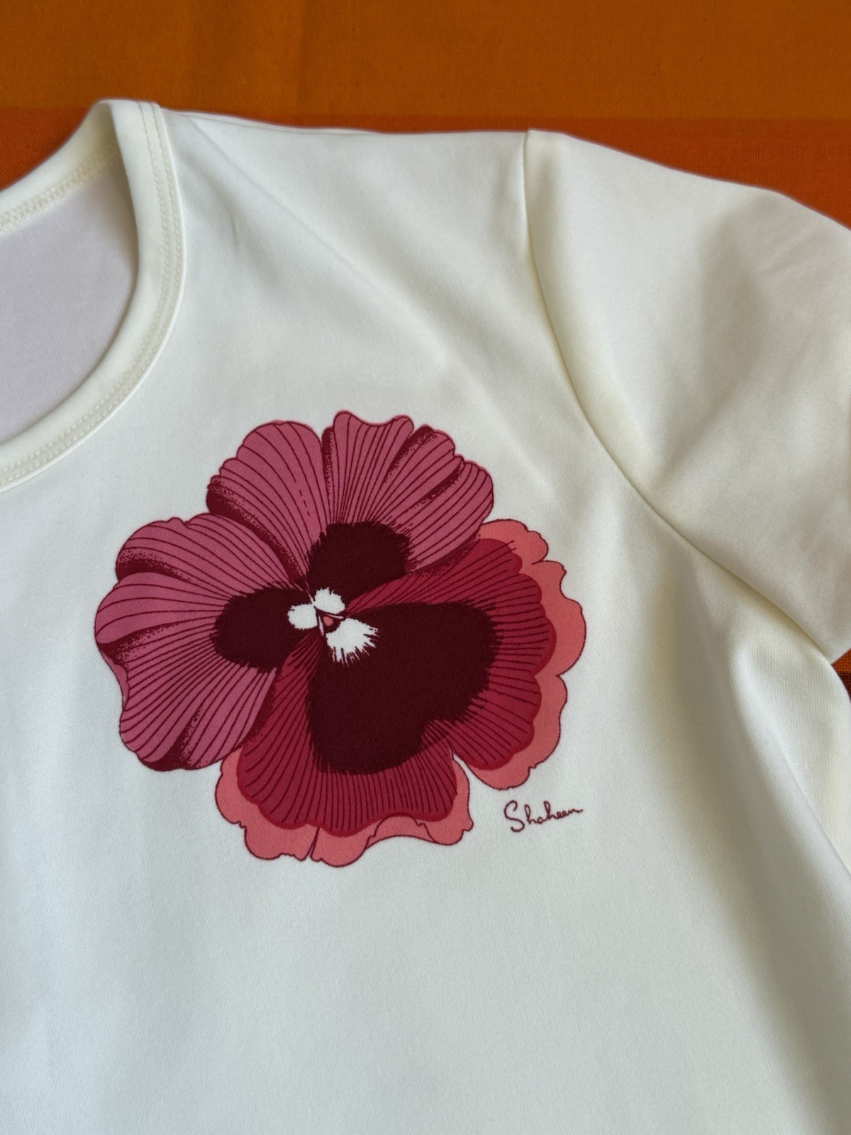 Vintage 1970s Shaheen Floral Hawaiian Top, Signed Size 6