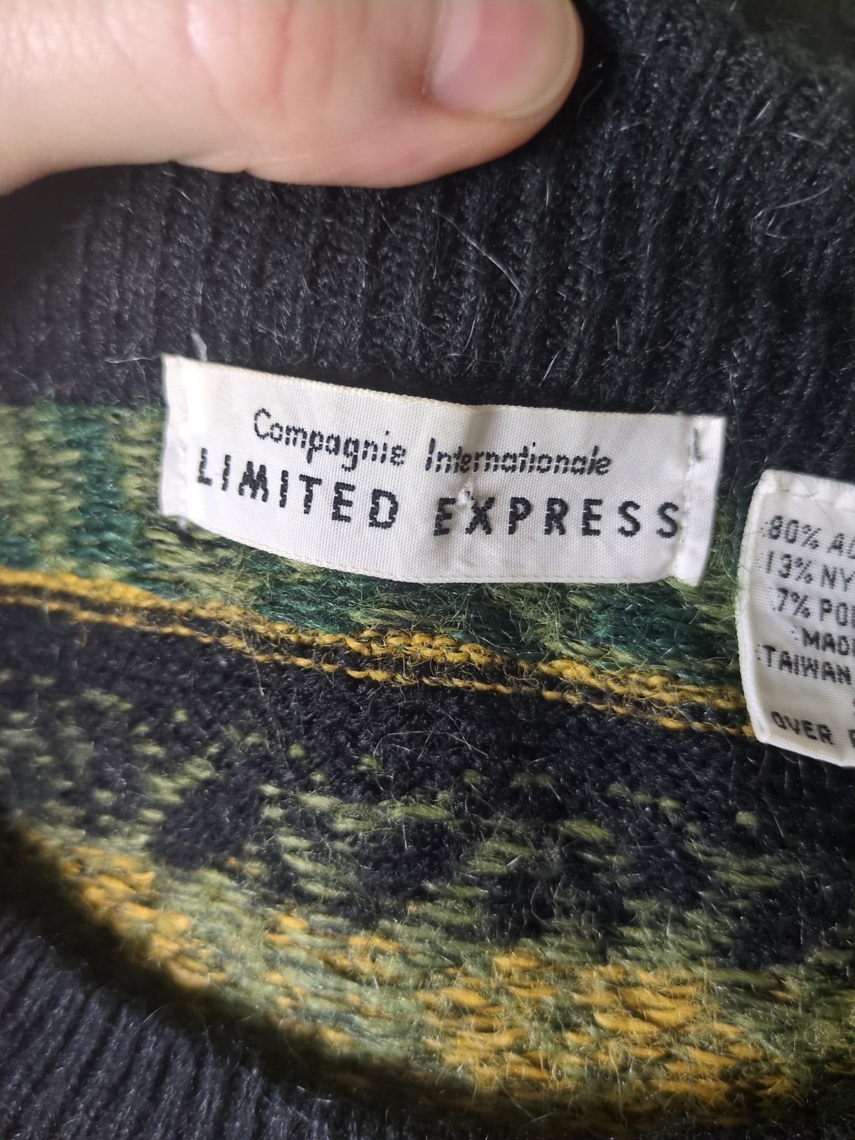 VTG 80s/ 90s Limited Express International Women’s S, Fairisle Knit Sweater