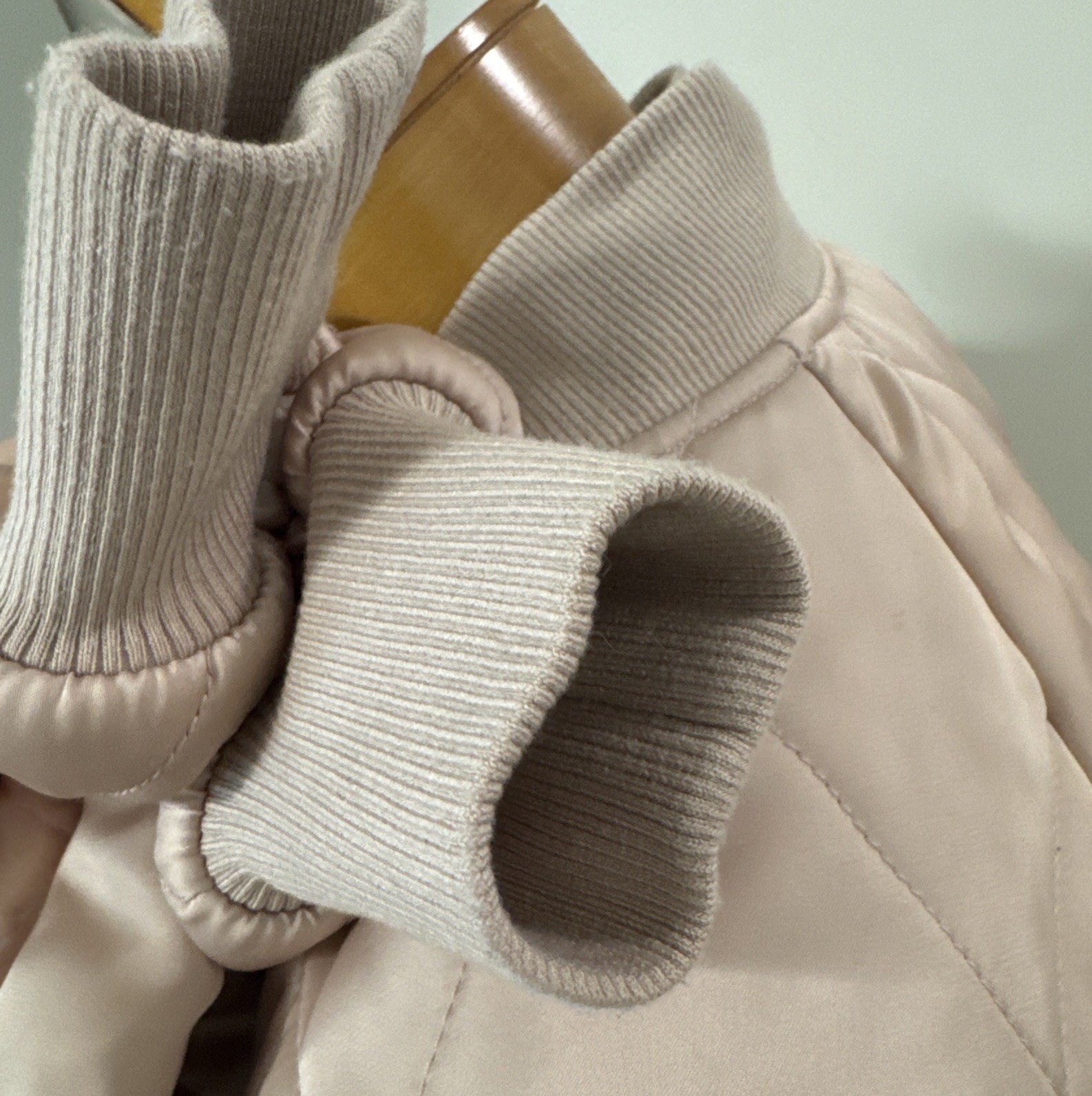 Vintage Classic Coach Quilted Bomber Style Jacket Womens -Small -Soft Pink