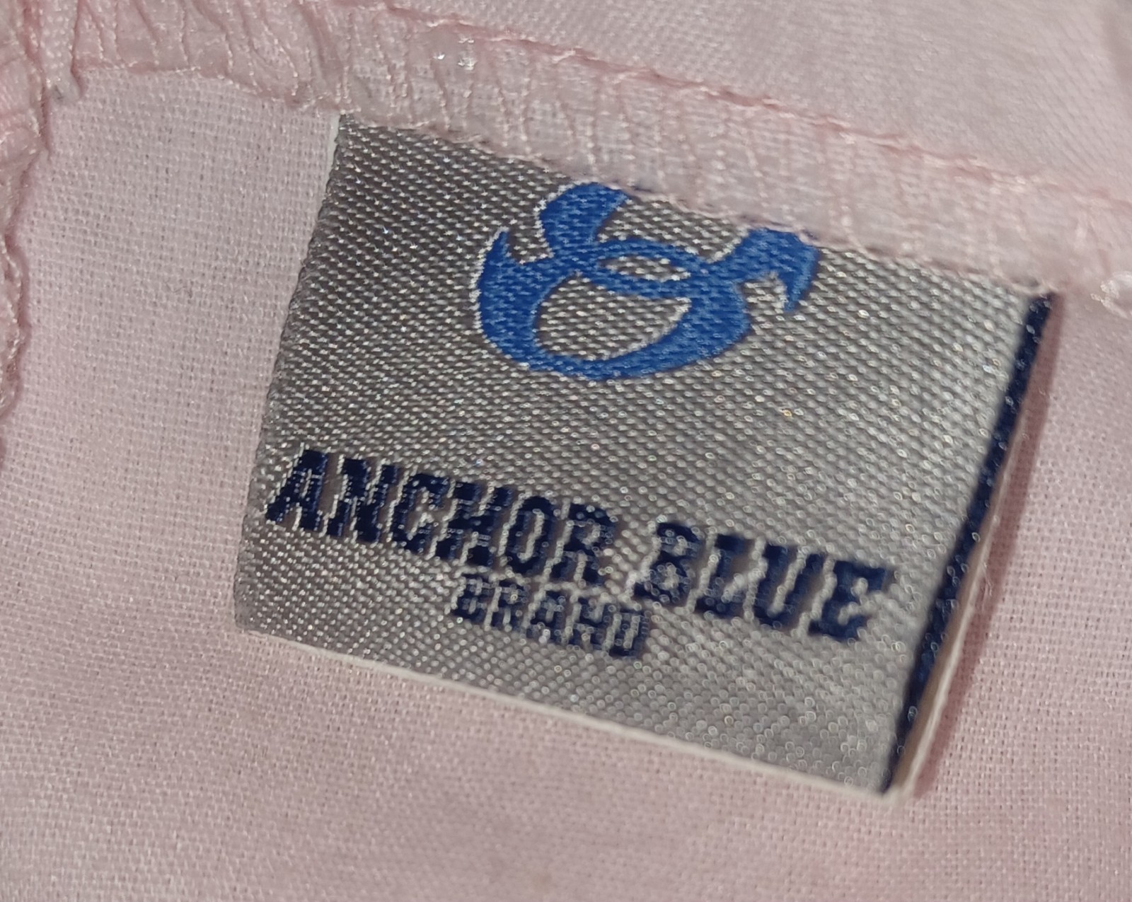 Vtg 90s Anchor Blue Baby Pink Eyelet Mini Dress Milkmaid Bodice Y2K Sz Large