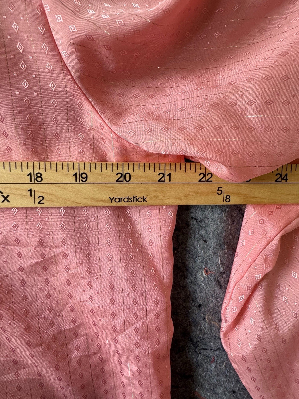 Vintage COS COB 15/16 Pink Metallic Jacquard Blouse Collar Gold Trim NWOT