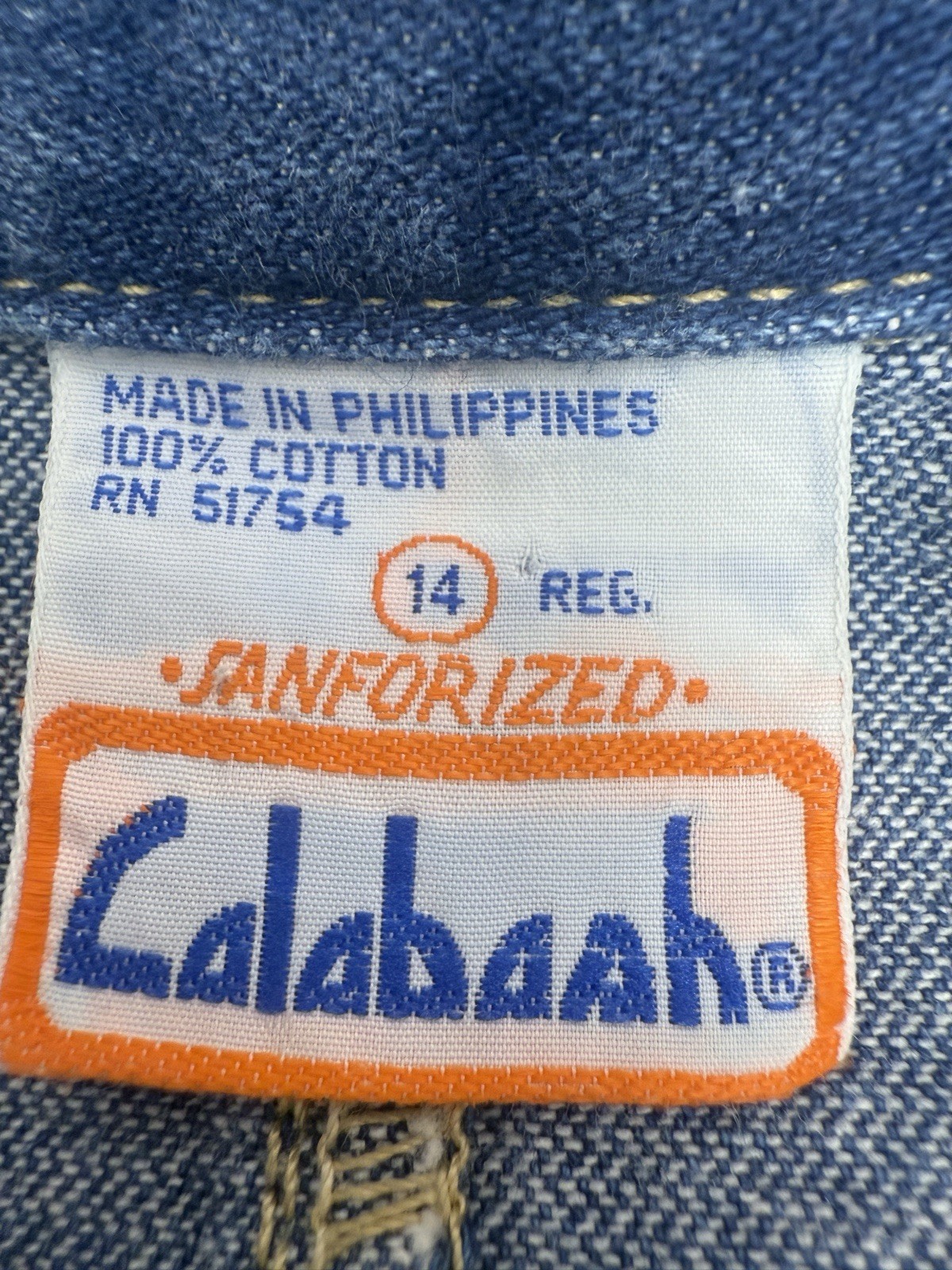 Calabash Vtg Denim Jacket Retro Western Button Front Coat Womens Size 14 #11