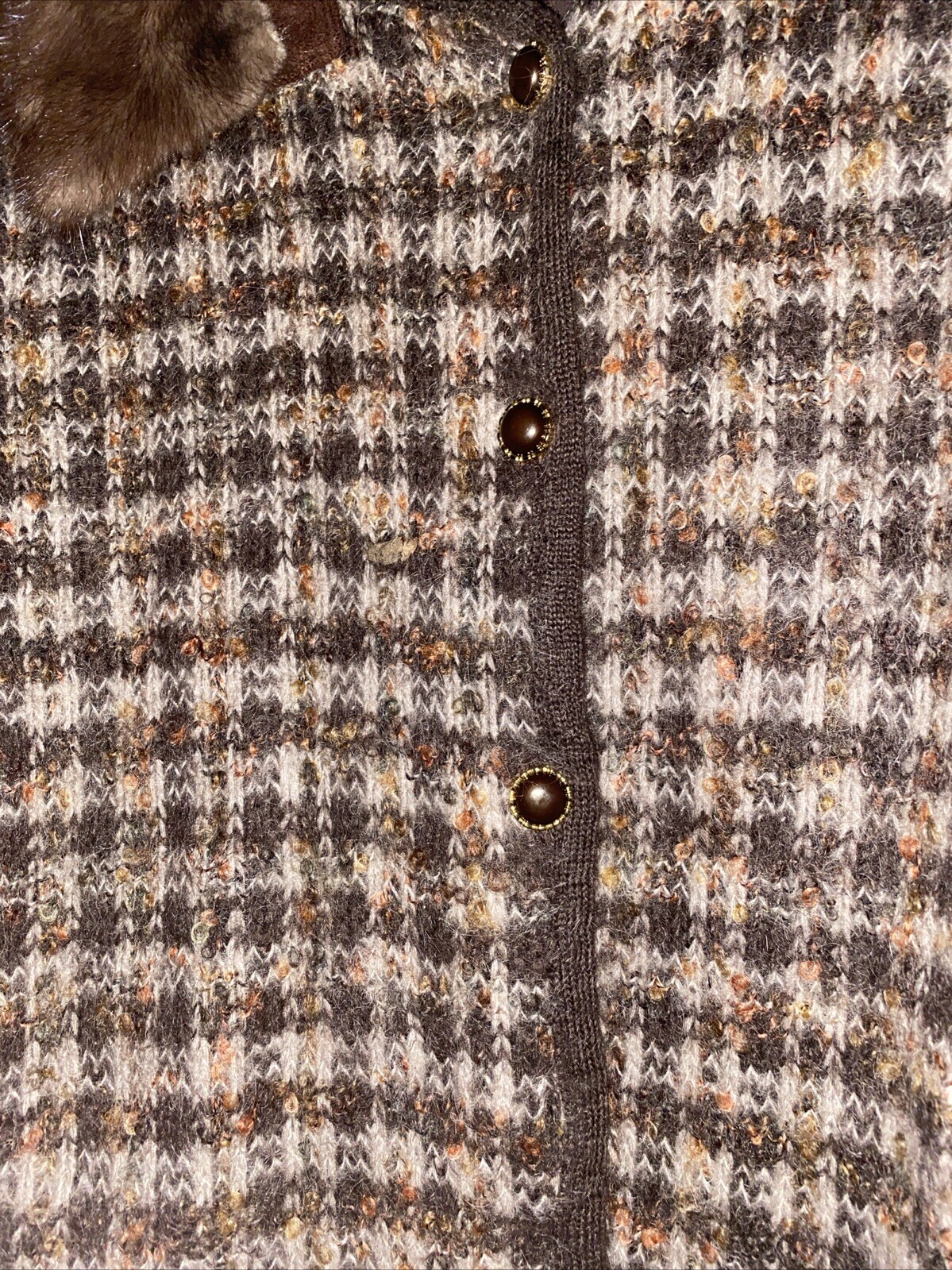 rochelle Of California Mohair Blend Plaid 80s Jacket Women Small Vintage Tweed