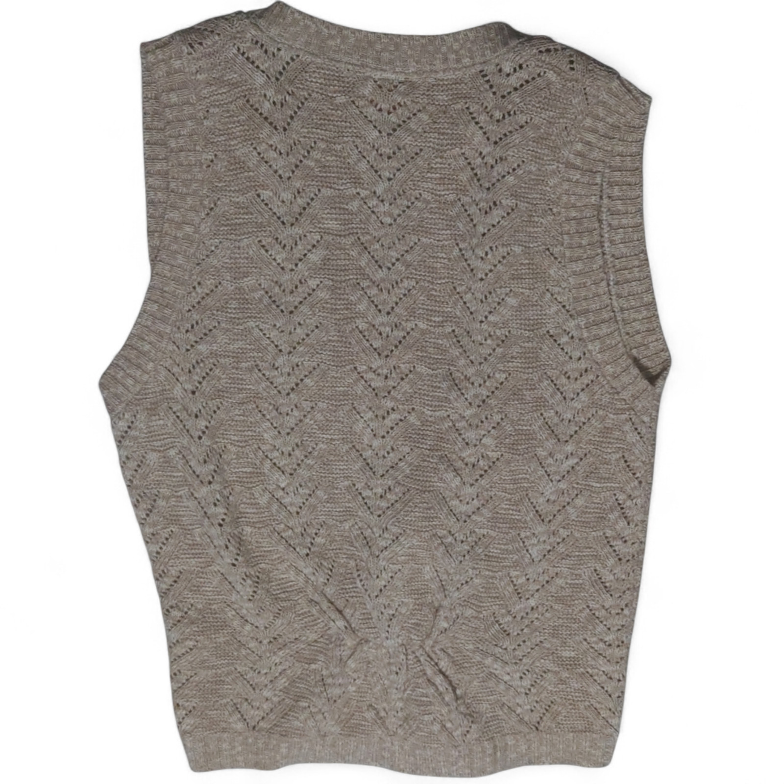 VTG Beldoch Popper Knit Vest Buttoned Down Cottagecore USA MADE Linen Cotton