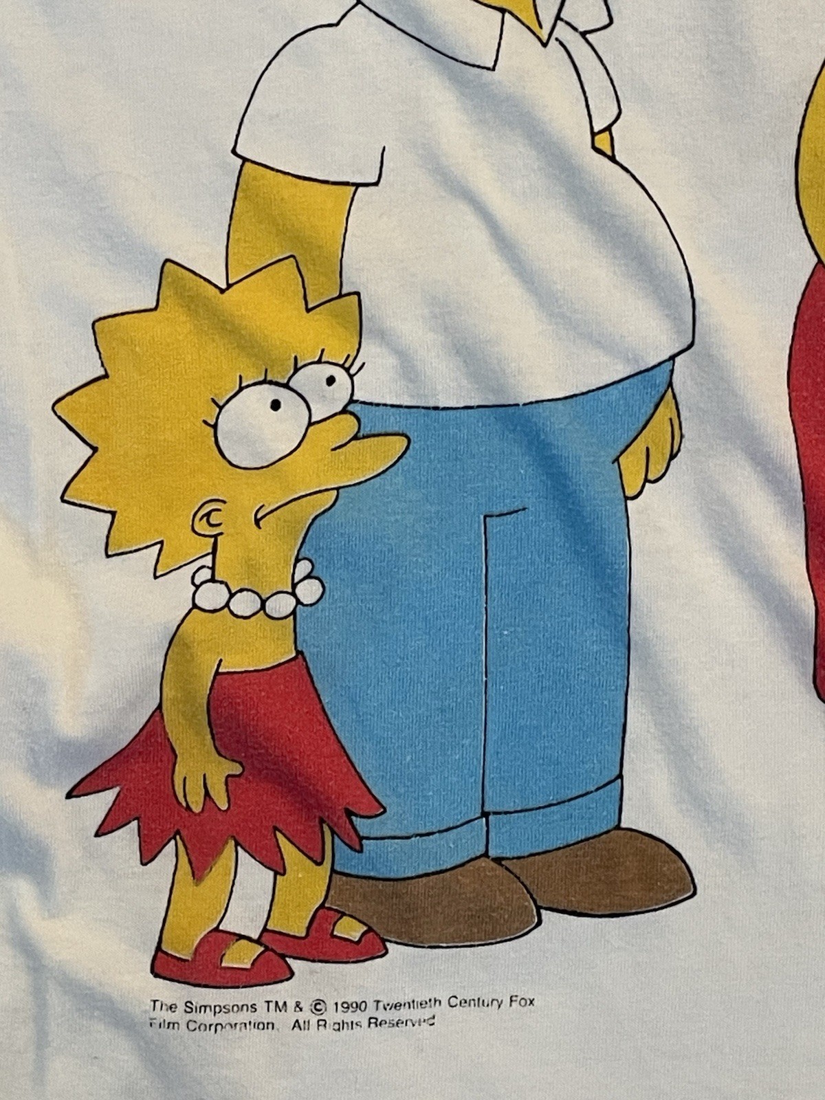 Vintage 1990 SINGLE STITCH The Simpsons Flirts Christmas Graphic T Shirt RARE