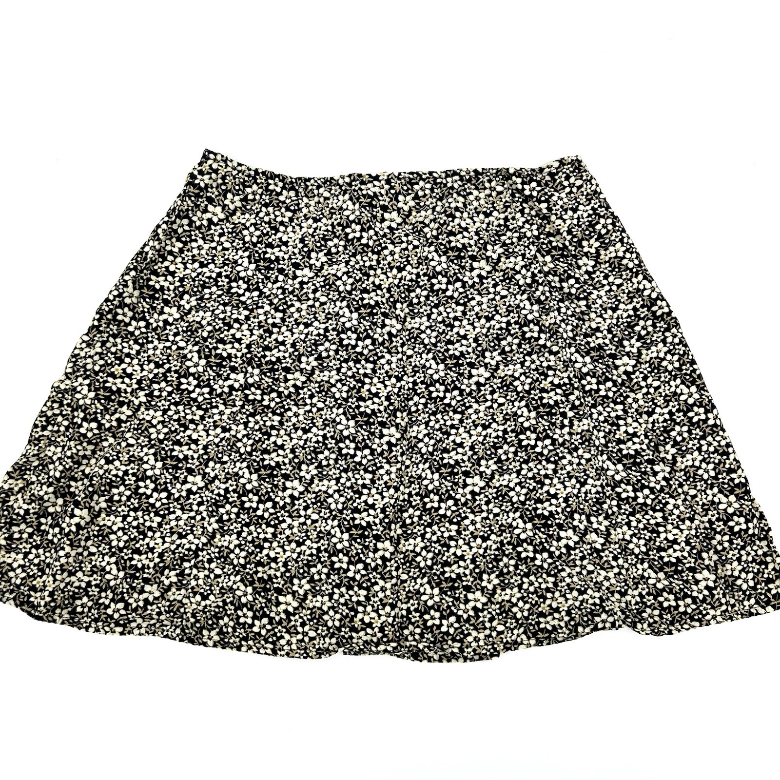 Vintage 90s Express 9/10 Mini Skater Skirt Button Up Floral Grunge