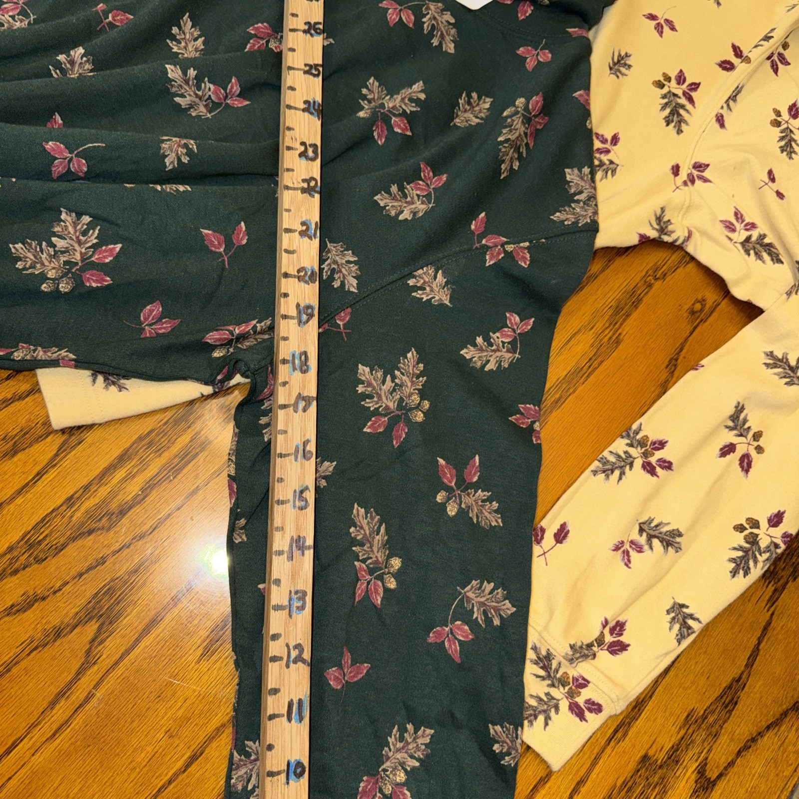 VTG 90s Classic Elements Sears Fall Leaf Turtleneck Lot 2 Size L Cotton Autumn