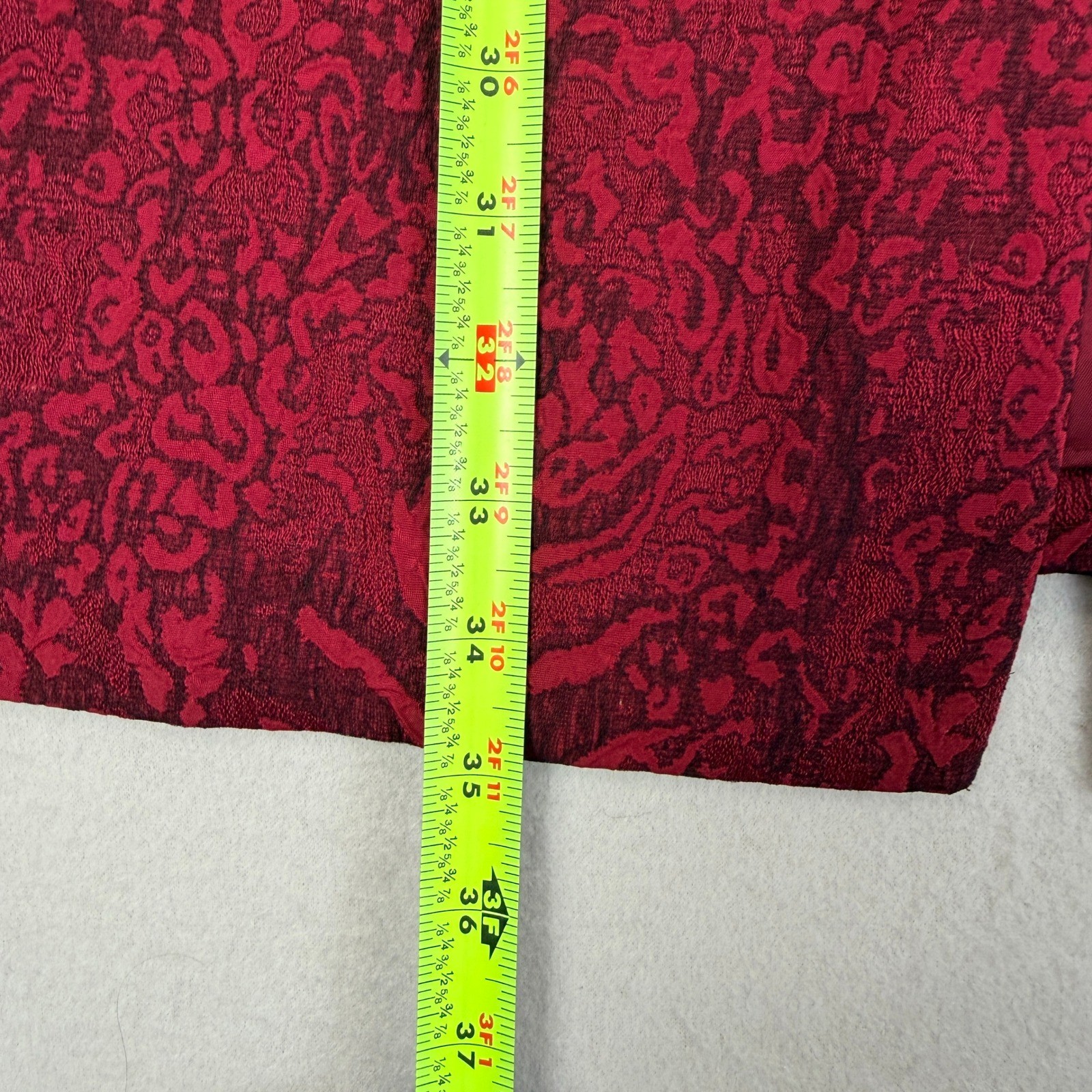 John Meyer of Norwich Vintage Red Animal Print Jacquard Car Coat Blazer Size 10