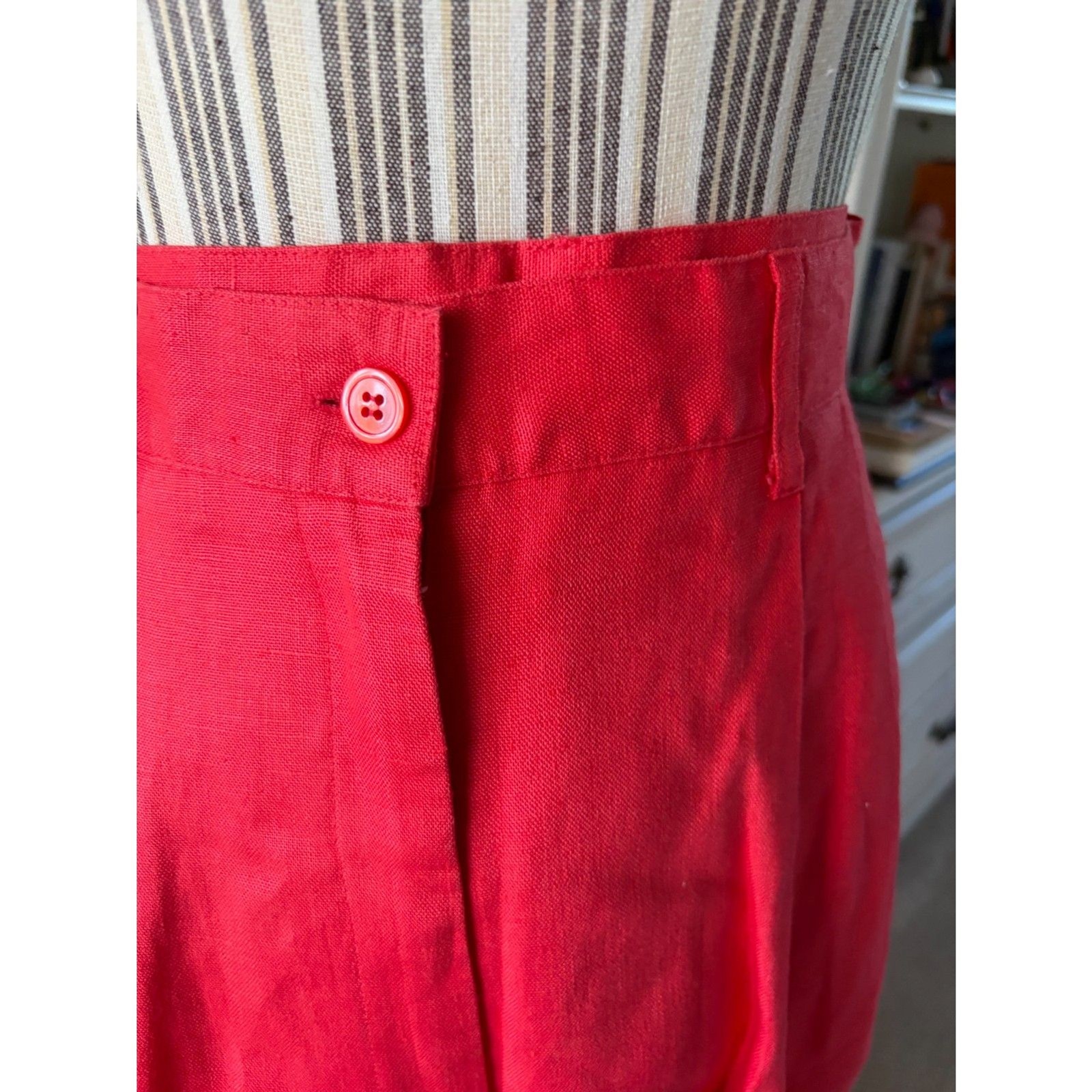 Vintage Linen Y2K 2010’s Linen Coral Bermuda Grandma Golden Girls 90’s Shorts