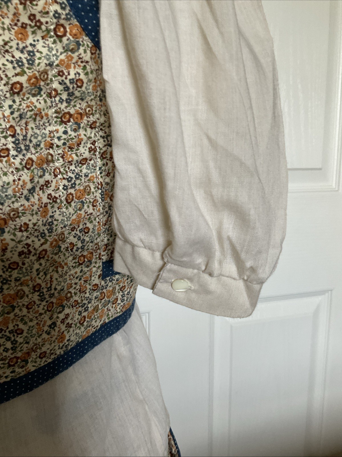 GUNNE SAX PATTERN HANDMADE VINTAGE SKIRT AND QUILTED VEST WITH BLOUSE XS