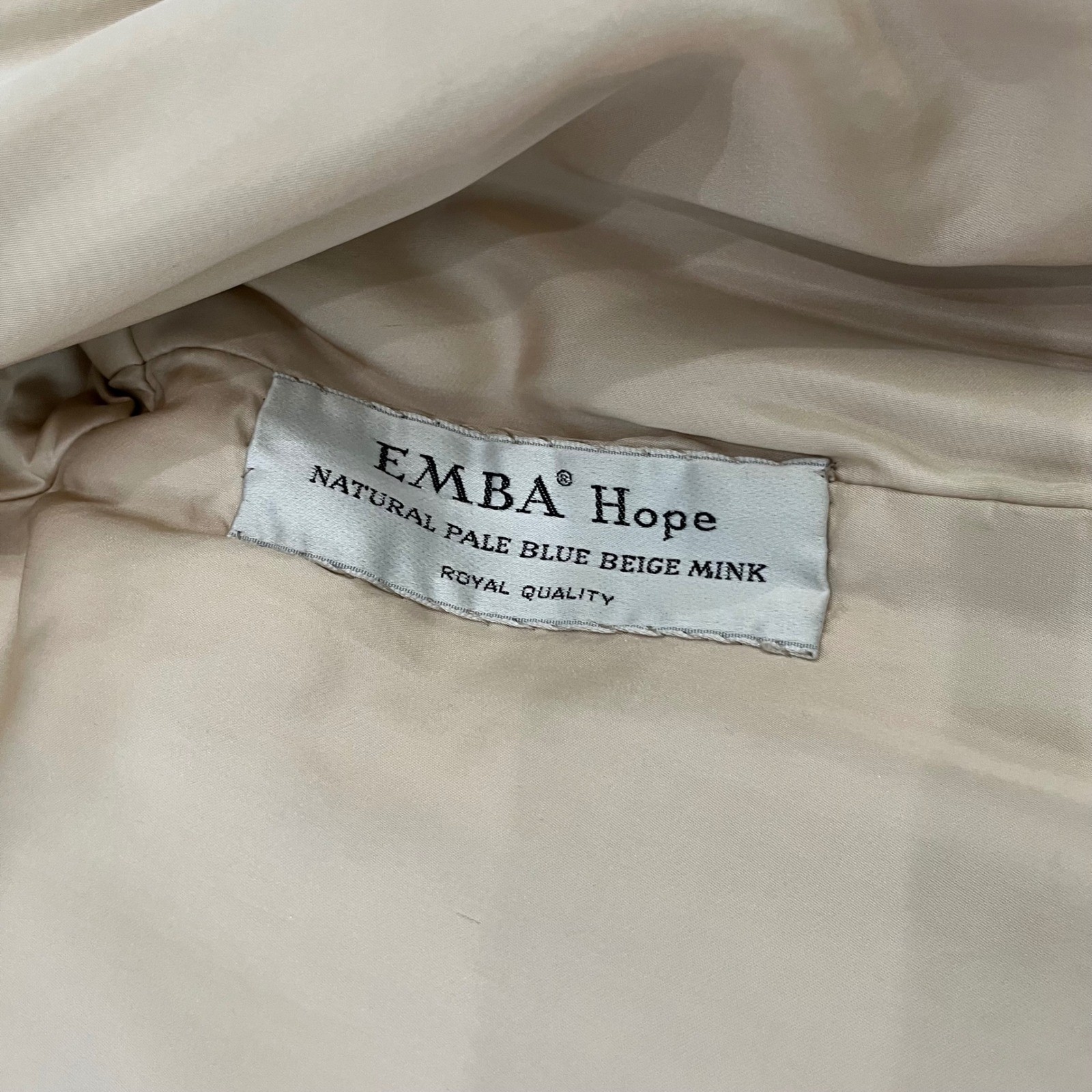 VTG EMBA Hope Natural Pale Blue Beige Mink Fur Coat Royal Quality Kreuzer Fur