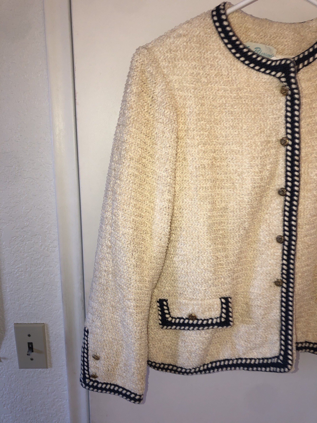 Incredible Vintage 1960s Cele Peterson Tweed Knit Jacket Blazer Button Front