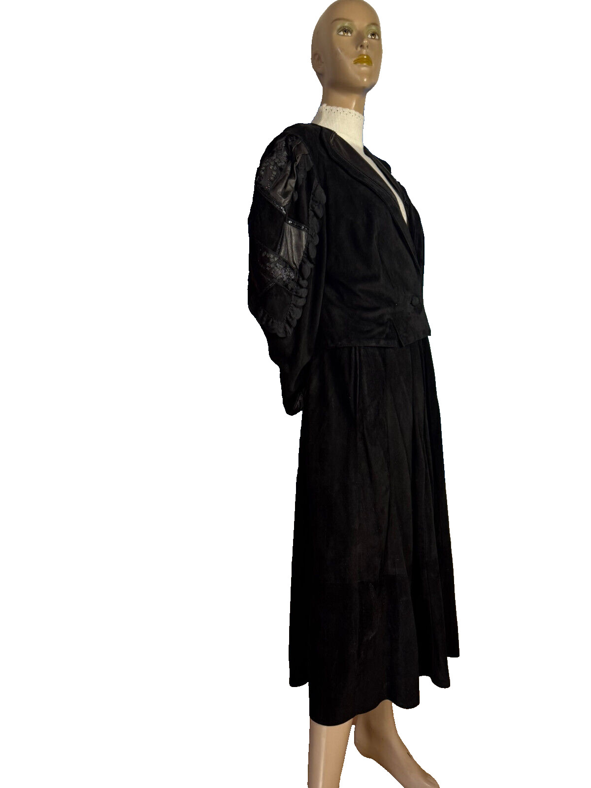 Victorian Suede Jacket Dress by Feiner – Size 38/40