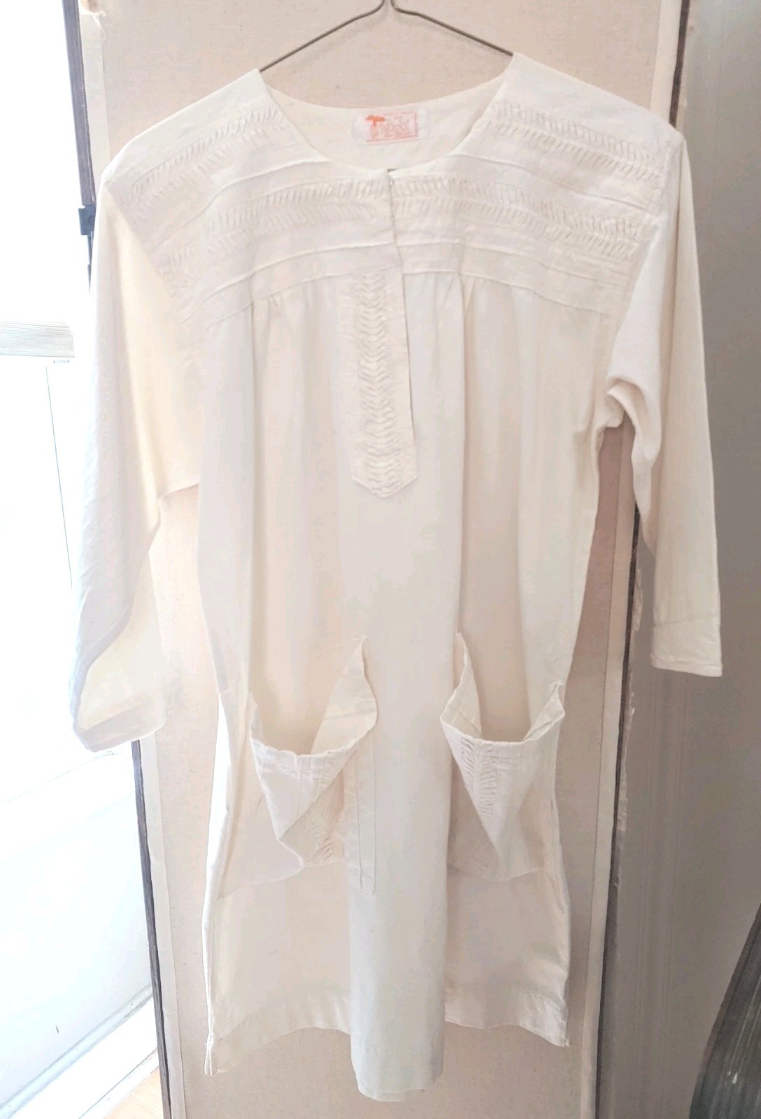 1960s Phoenix NY Label Cotton Tunic Dress Made In Mexico Sz 6/8