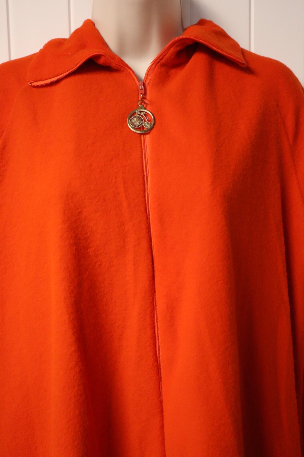 Vintage 60s thin fleece long maxi house dress (USA) check measurements (flaw!!!)