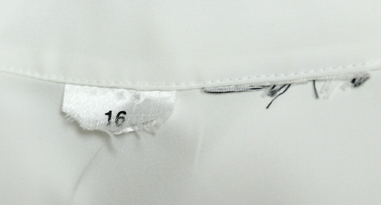 V Neck Blouse Sz 16 XL Vintage 90s White Peal Button Lace Accent Dress Shirt