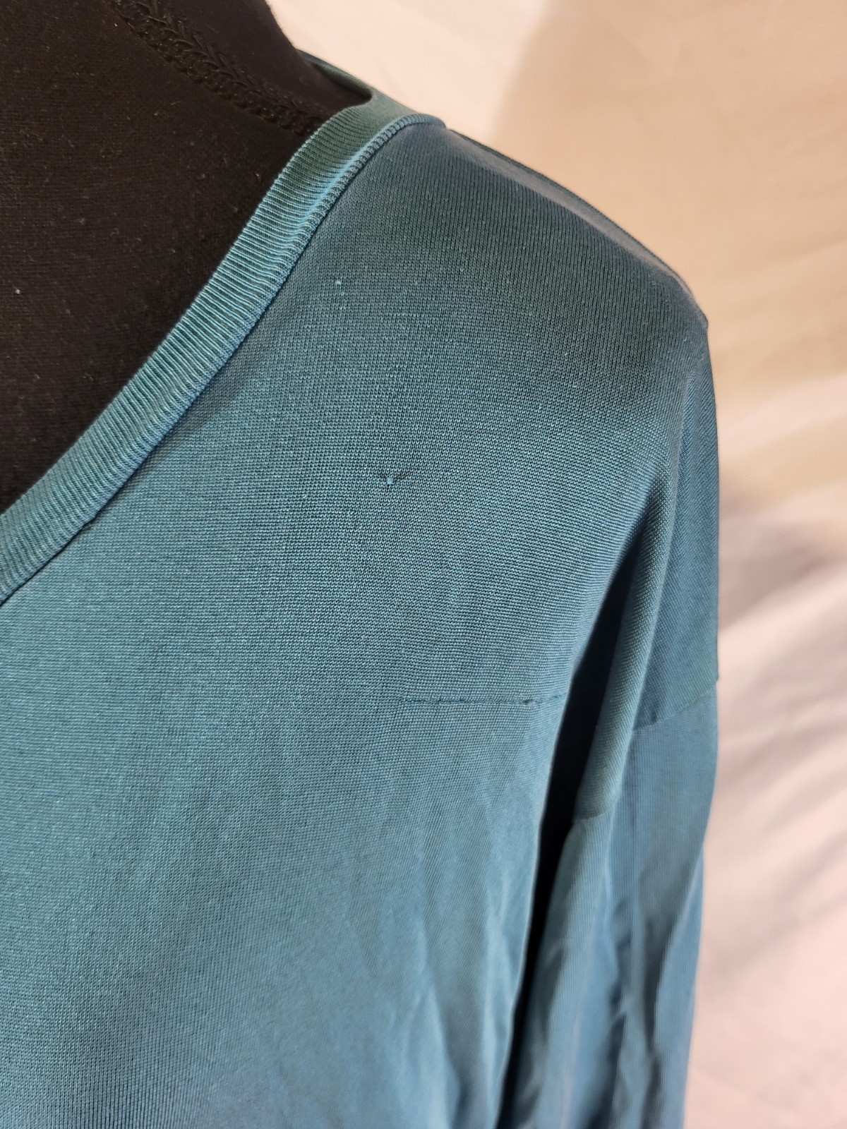 Vintage WinterSilks 100% Silk Jersey Nightgown Maxi Dress Women’s M Teal Read