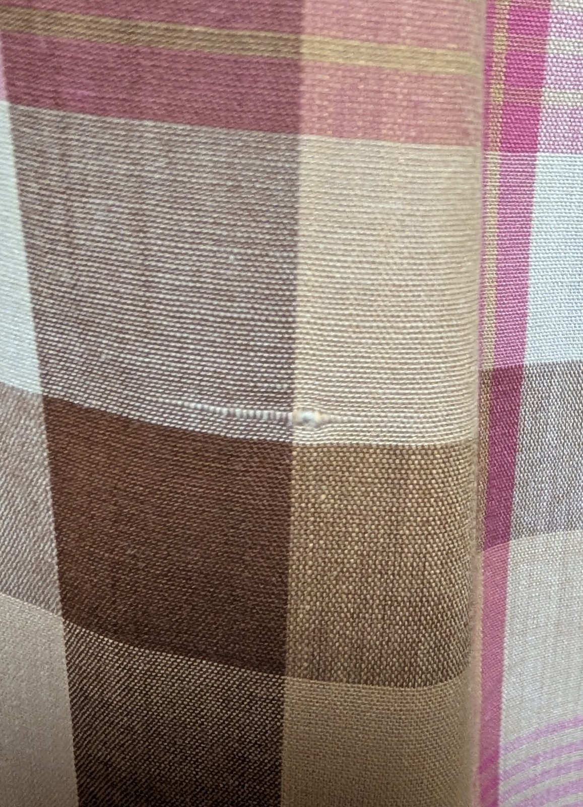 Vintage 70’s Plaid Maxi Dress Puffy Sleeves Ruffle Prarie Metal Side Zip S