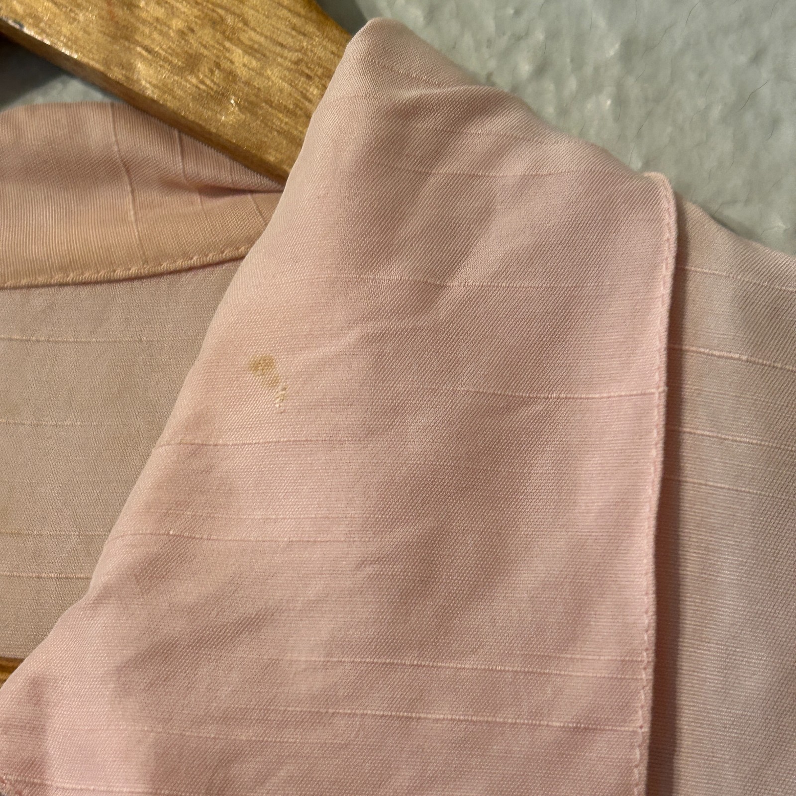 Vtg 1940s 50s Womens Sz L Pink Day Dress Rockabilly VLV Textured Rayon