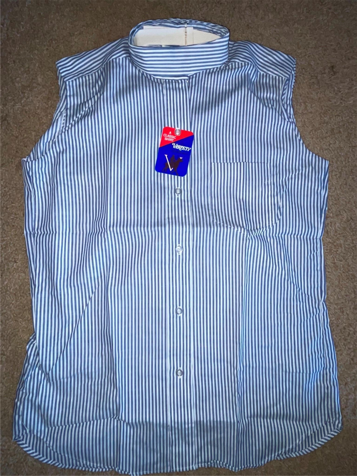 VTG 70S WOMEN XS RATCATCHER VARIETY EQUESTRIAN HORSE SLEEVELESS STRIPED SHIRT