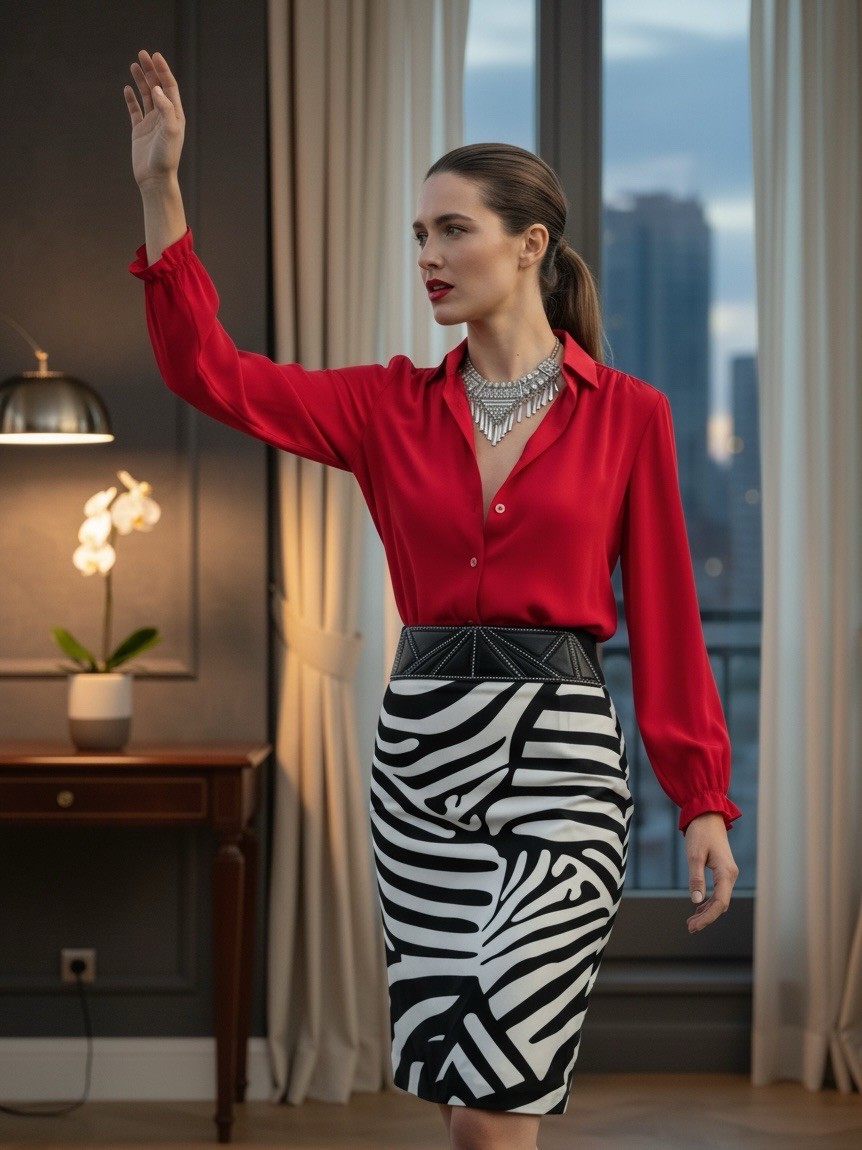 Vintage Nordstrom Gallery Red Slik Blouse | Old Money | Capsule Wardrobe | Glam