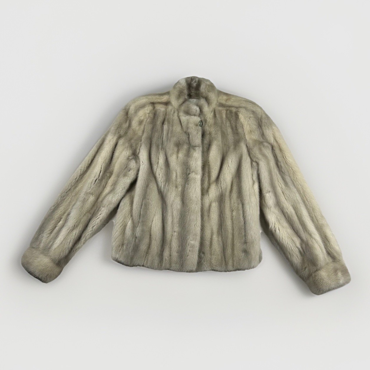 Vtg Christie Brothers Natural Cerulean Mink Jacket Gray Sapphire Fur 80s Mob Lux