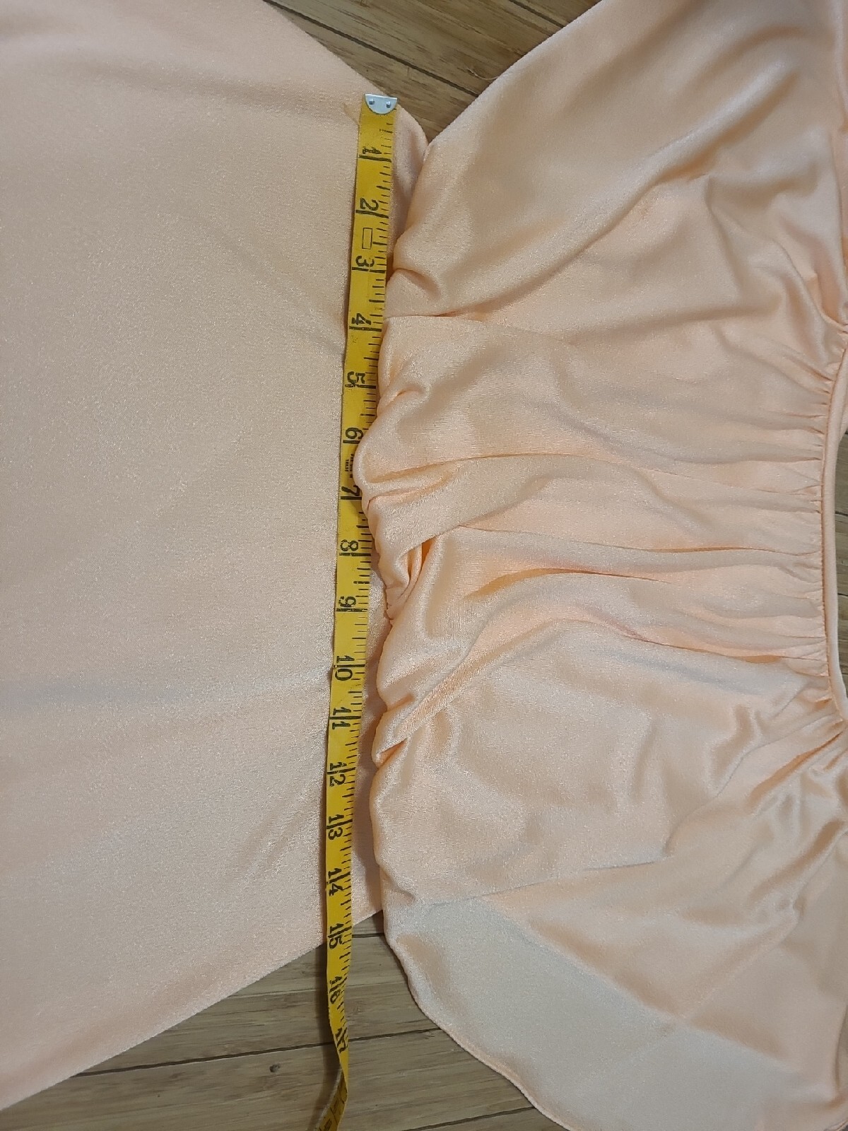 Vintage 70s Grecian Maxi Dress Womens 11/12 Draped Apricot Peach Cottage EASTER