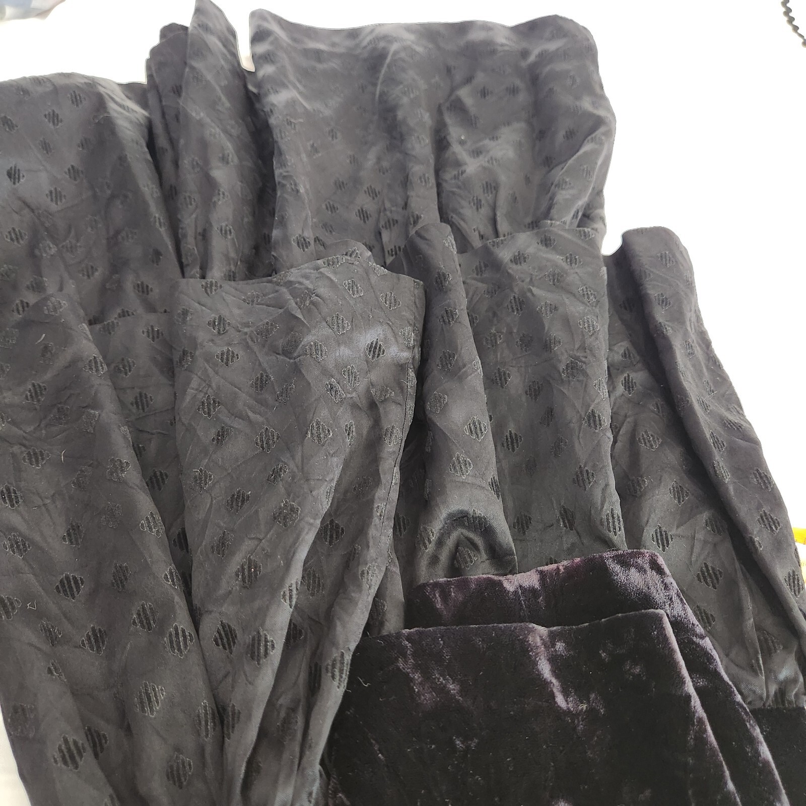 Vtg 80s Witchcore Black Velvet Dress 6 Drop Waist Ruffle Skirt Witchy Grunge