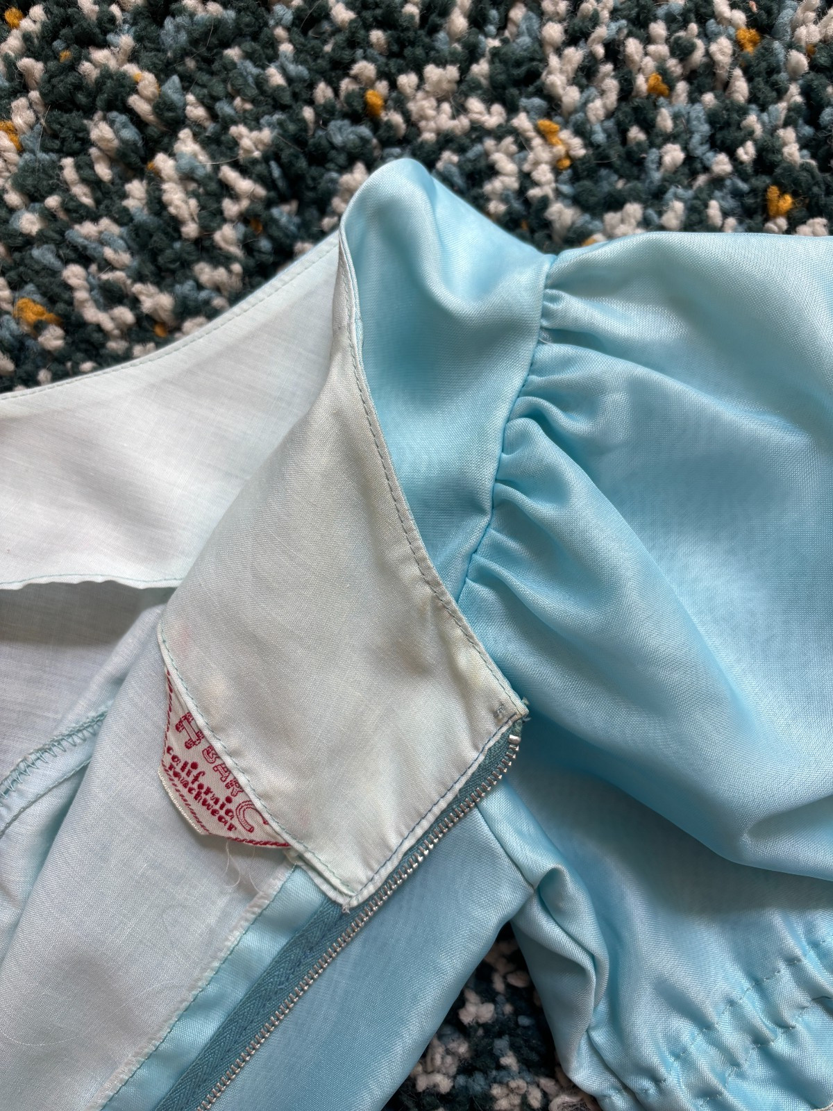 Vintage 50s H Bar C California Ranchwear Dress, Blue, Size Small