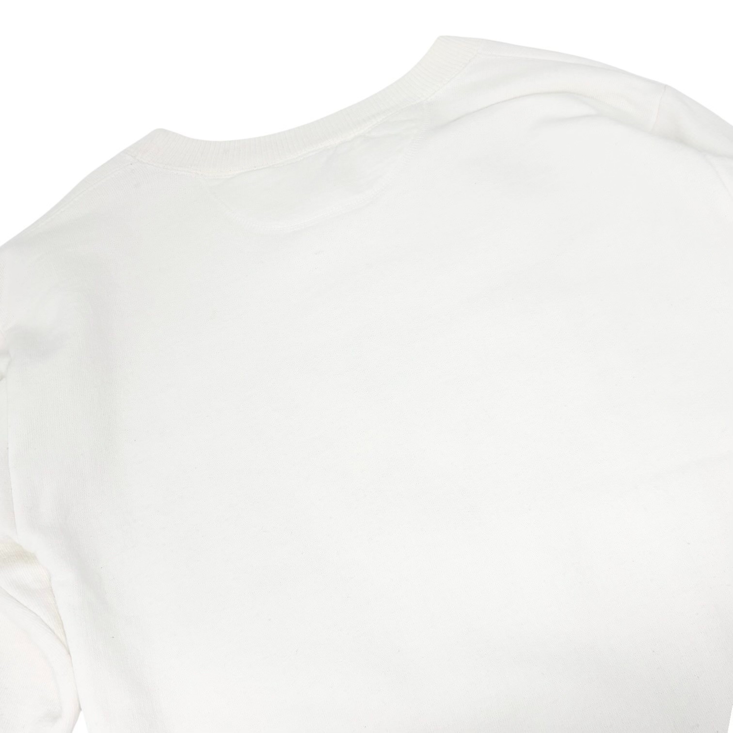 CHANEL Vintage CC Logo Sweatshirt Top White Black Cotton Long Sleeve 901974