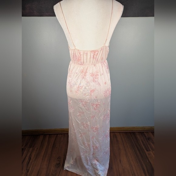 Vintage Pink Floral Maxi Slip Dress