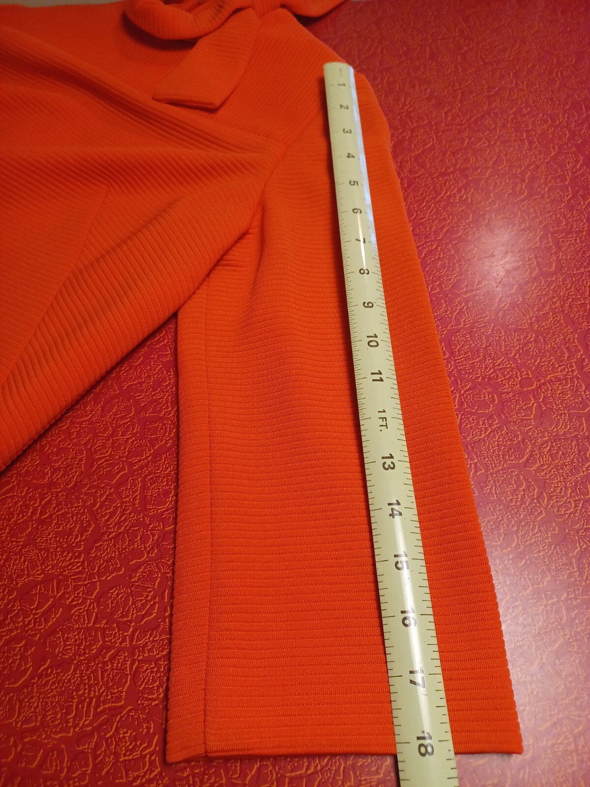 Vtg Mid-century 1960s Polyester Skirt Set UNION LABEL Orange Henry Lee MOD MCM