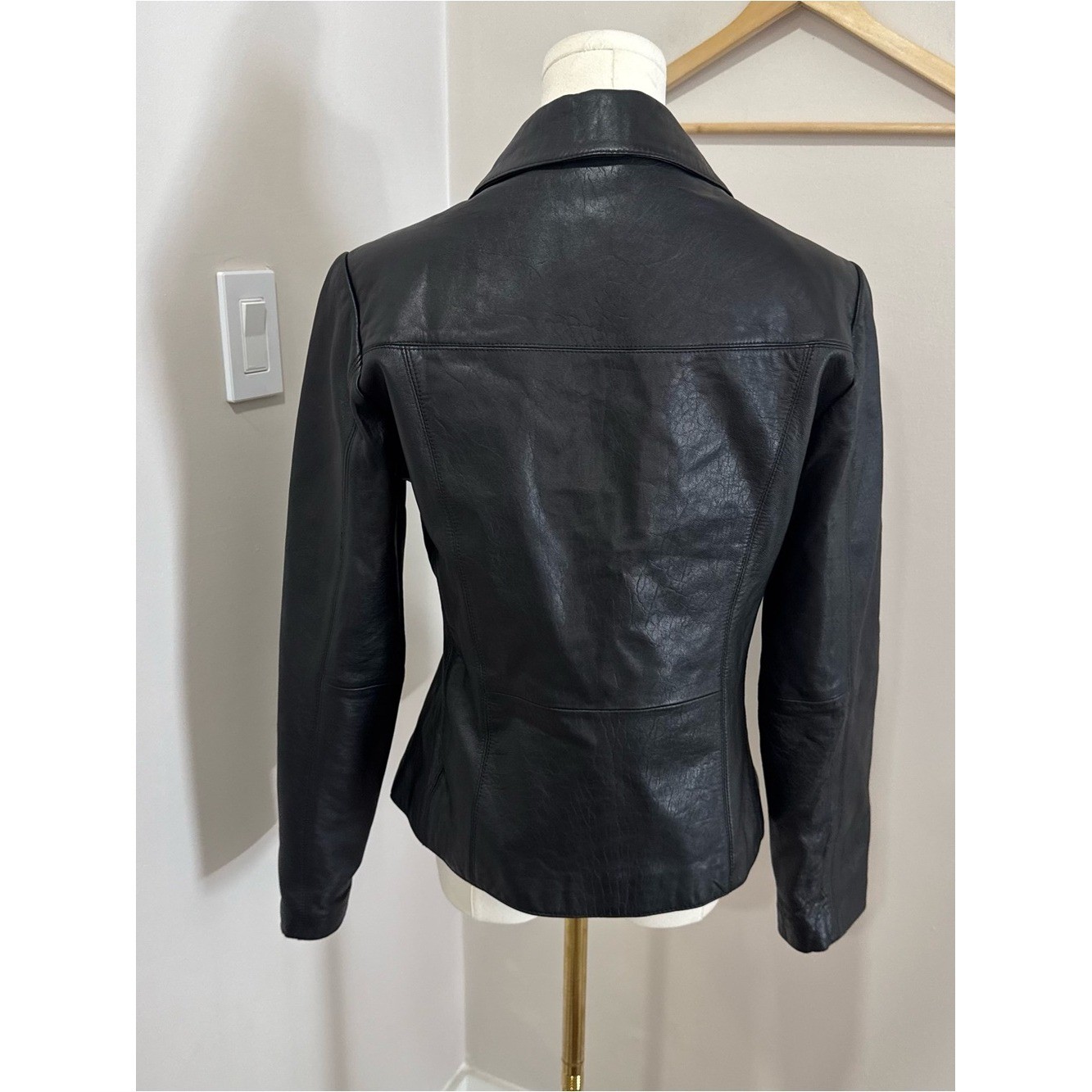 Vintage Wilsons Leather Maxima Ladies Jacket 100% Leather Medium Black
