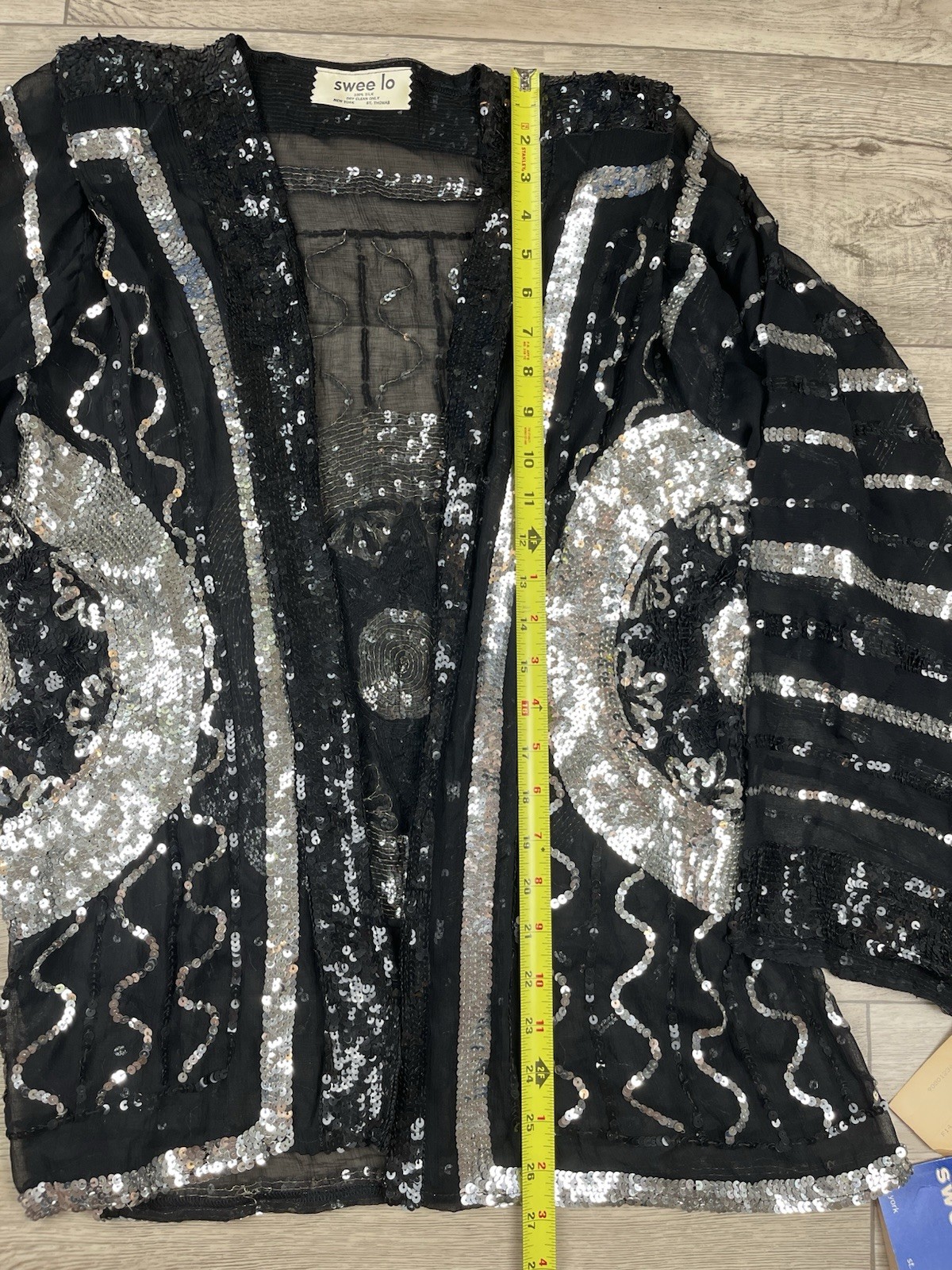 Vintage Swee Lo Womens Jacket Sz S/M Sequin Top Party Disco 80s Glam Dynasty NOS