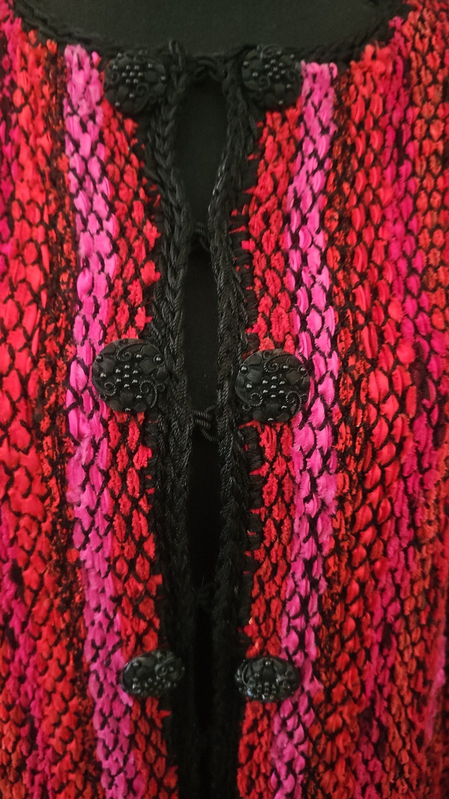 Vintage 80’s Estelle Gracer Fiber Artist Art-to-Wear Handwoven sweater cardigan