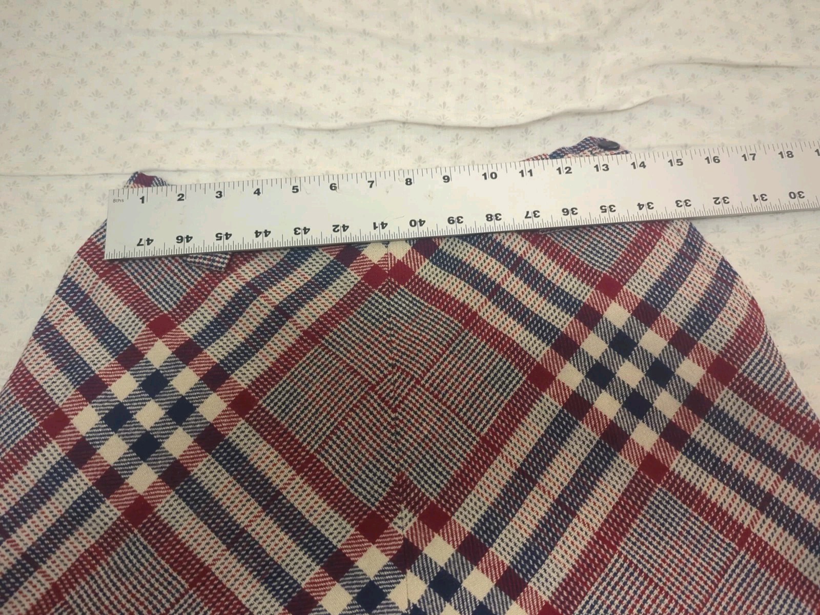 Vintage 60s 70s Prestige of Boston Skirt Dress Plaid Americana Sz 14 Union Made