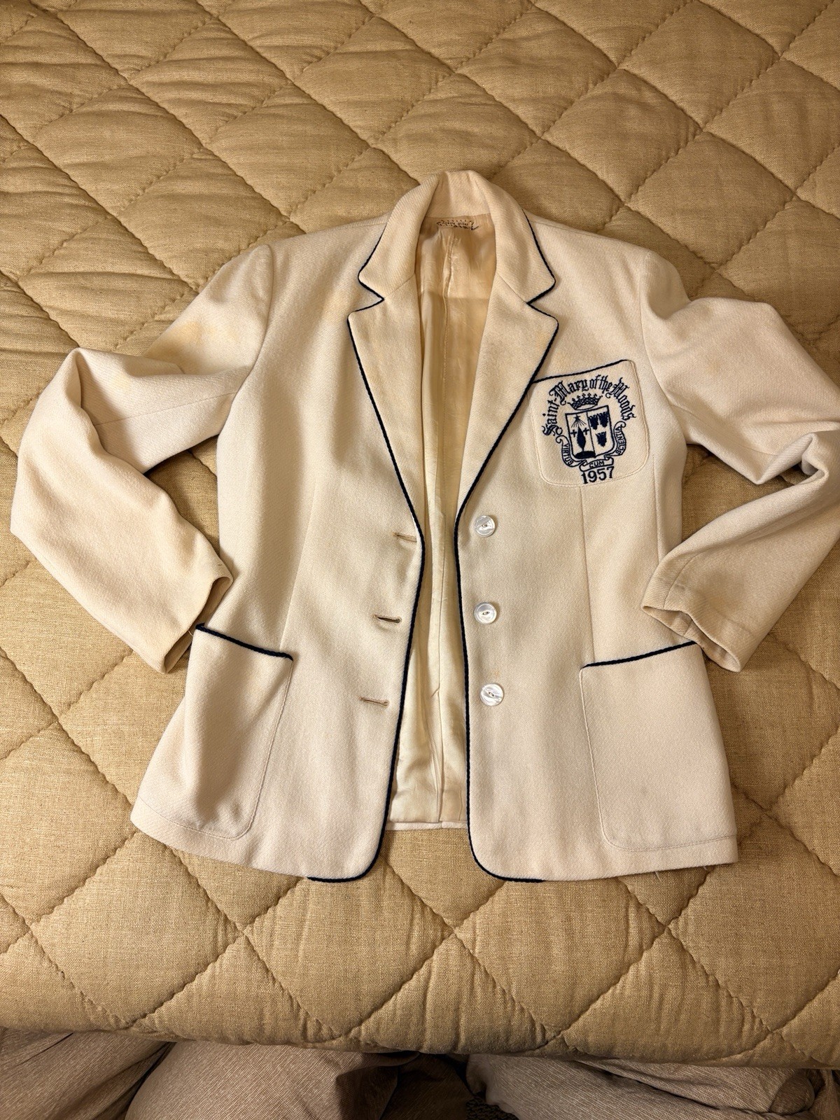 1957 Saint Mary Of The Woods Wool Jacket School Blazer Rare Vintage As Is