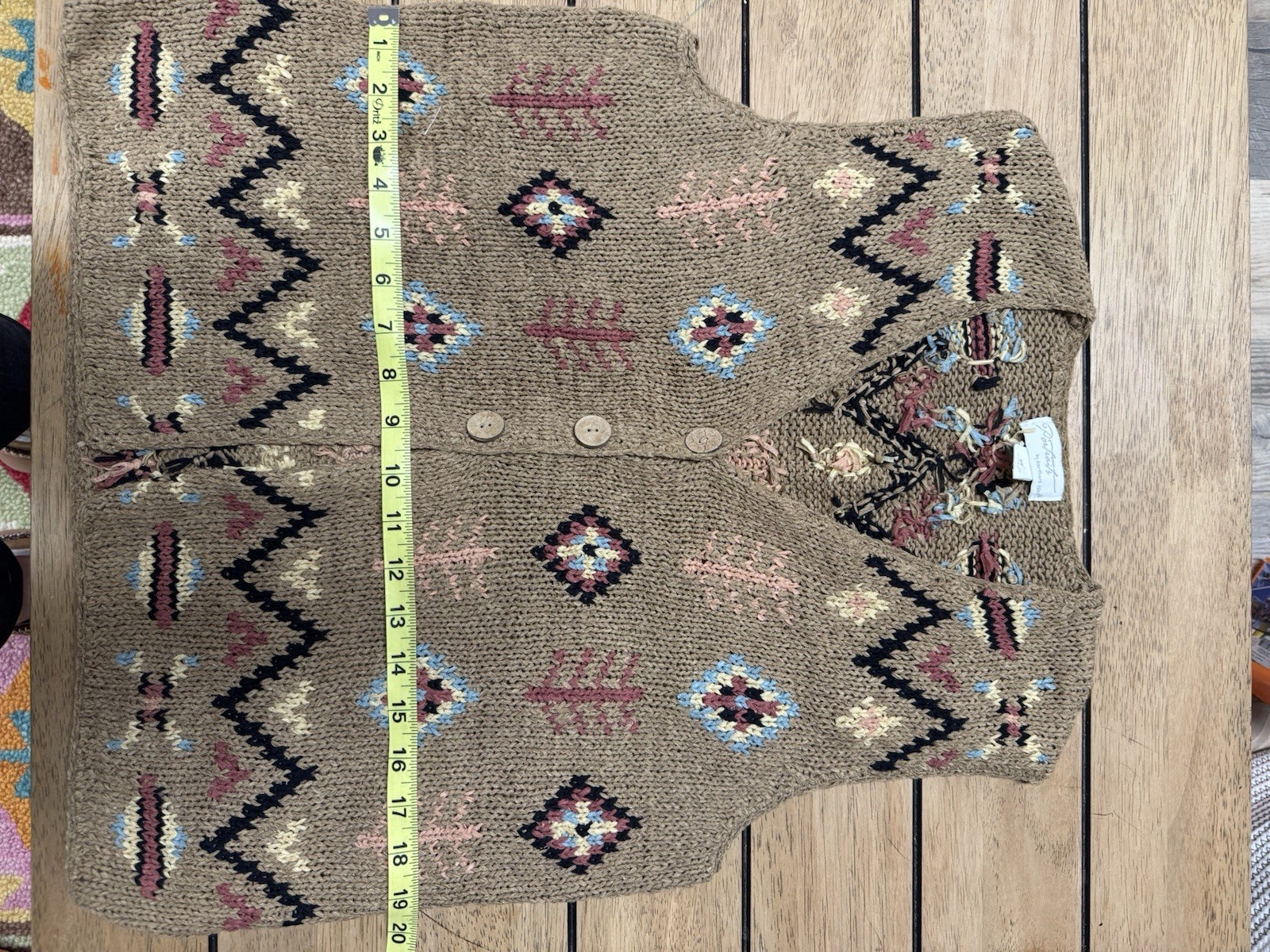 Northern Isle Excellent Vintage Condition Women’s Knit Aztec Print Vest Size M