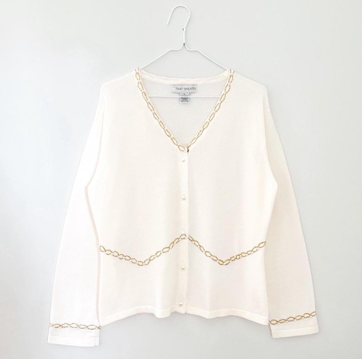 Vintage 1980’s Cottage Core Embroidered Cardigan
