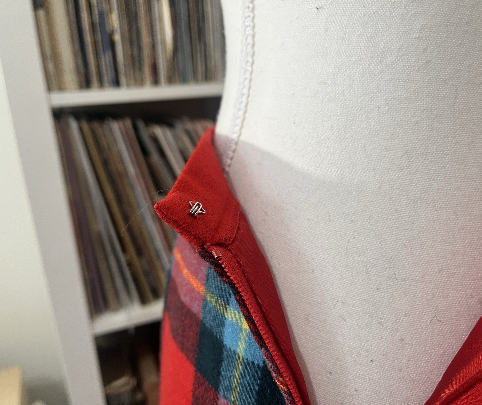 Vintage 70’s Agile Florence Walsh Wool Red Multi Plaid Patchwork Skirt Women’s 4