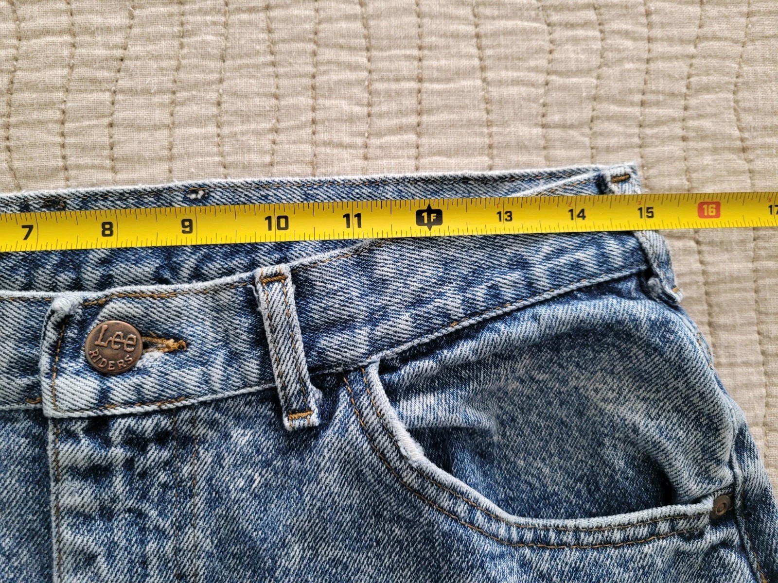 Vtg 80’s Lee Riders Acid Washed High Waisted Mom Jeans Womens SZ 14 Med USA