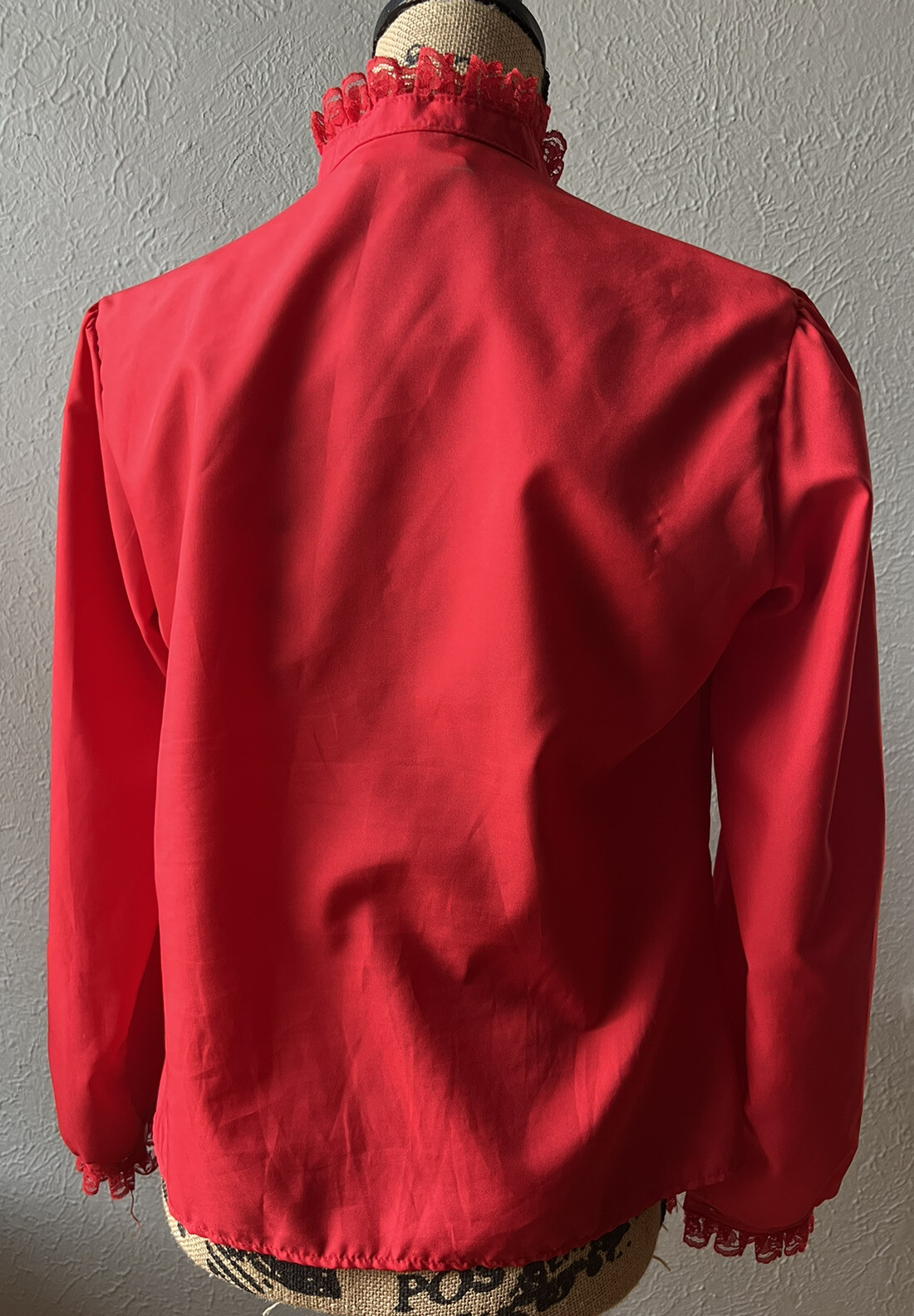 1970s Vintage Lipstick Red Ruffled 1980s 70s 80s Retro Dolly M Geek Secretary