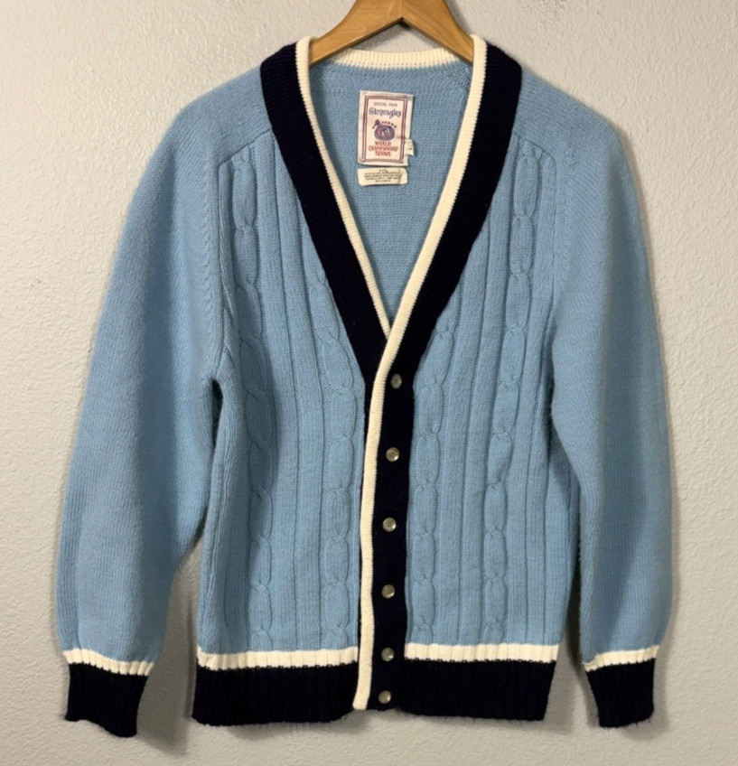 Vintage 50’s Women’s Large Glaneagles World Championship Tennis Cardigan Preppy
