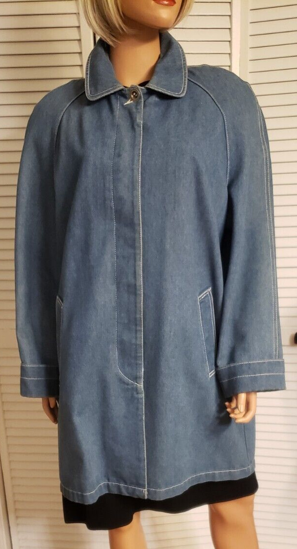 Vintage Carriage Court Casual Denim Coat Jacket made in Hong Kong Sz L