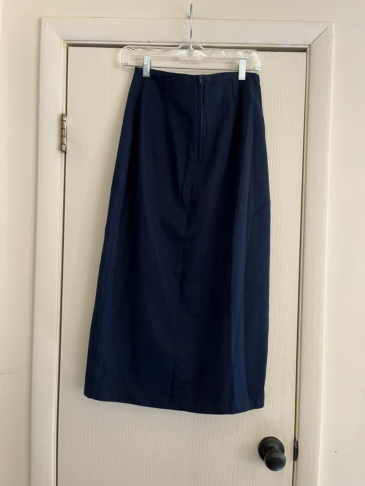 VTG Victorian Preppy Pencil Wiggle 60s Madmen College Midi Dark Academia Skirt S