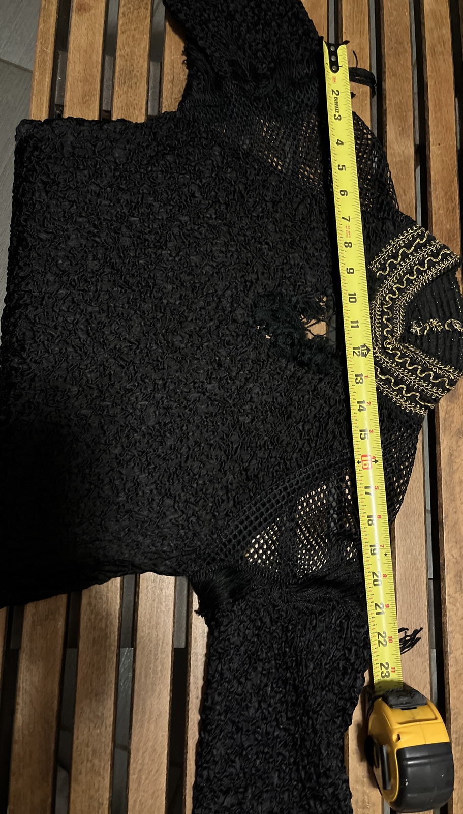 Vintage Made in NY 4-U Design Term Black Fringe Short Stretch Dress Size S/M?