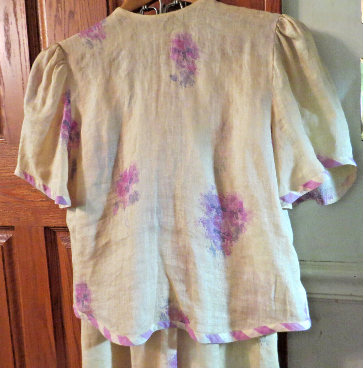Vintage Hanae Mori Boutique 2 PIECE SZ 4 FINEST LINEN MONEY CAN BUY SEE DESCRIPT